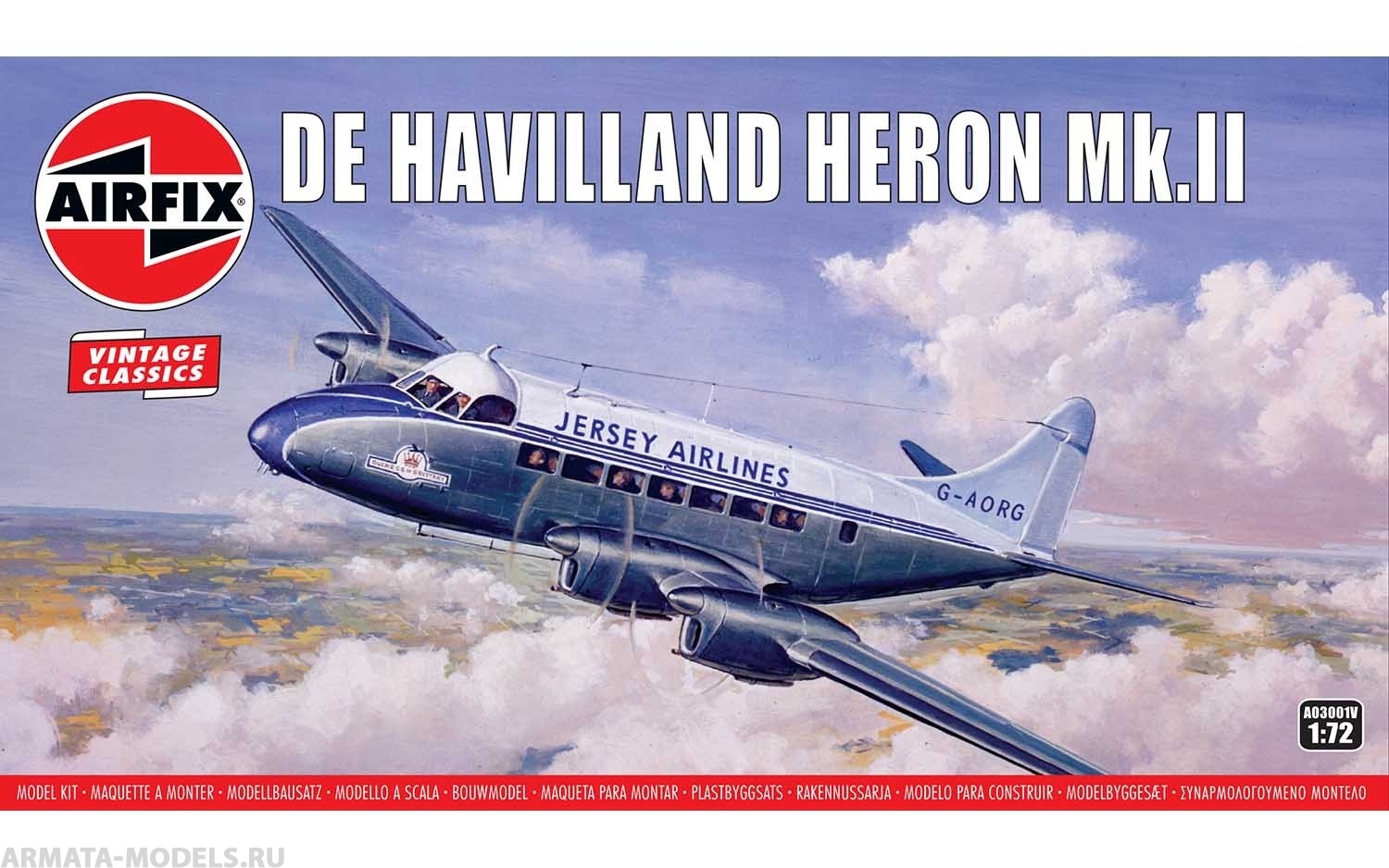 A03001V Сборная модель самолета de Havilland Heron MkII Airfix
