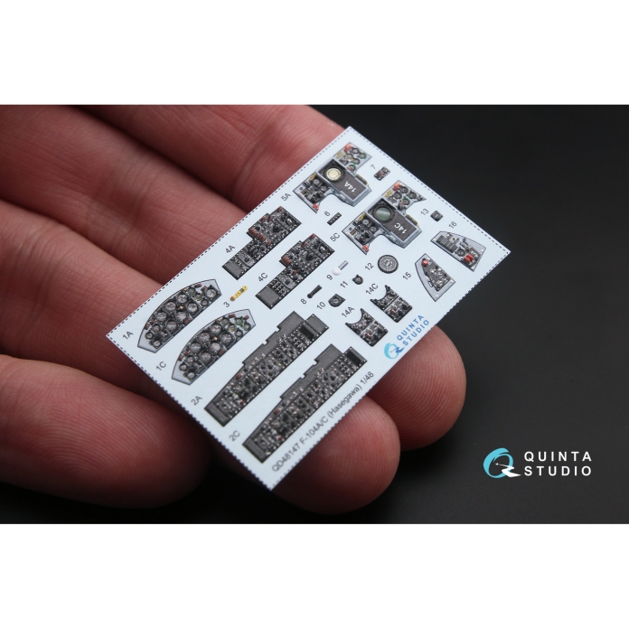 QD48147 3D Декаль интерьера кабины F-104A/C (для модели Hasegawa)