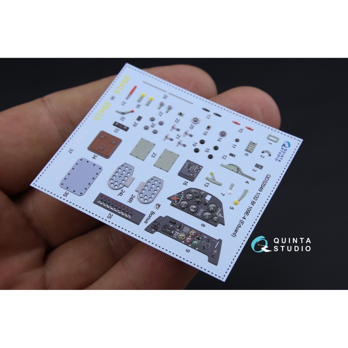 QD32049 3D Декаль интерьера кабины Bf 109E-4 (для модели Eduard)