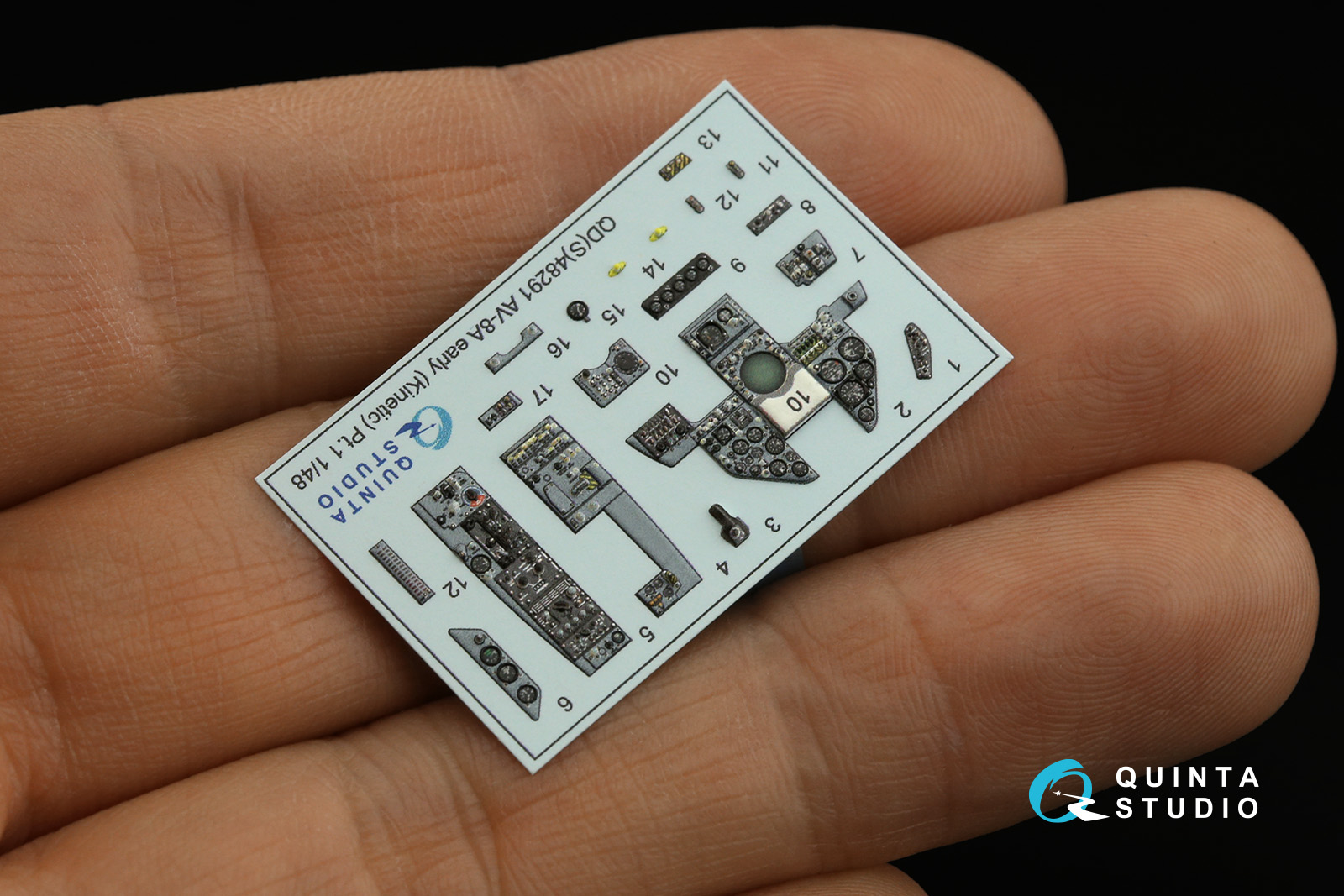 QDS-48291 3D Декаль интерьера кабины AV-8A Early (Kinetic) (Малая версия)