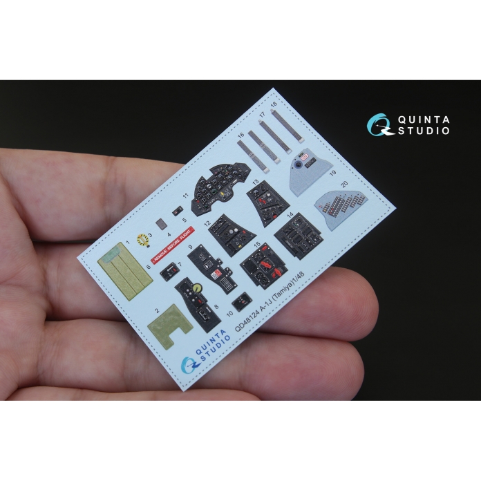 QD48124 3D Декаль интерьера кабины A-1J (для модели Tamiya)