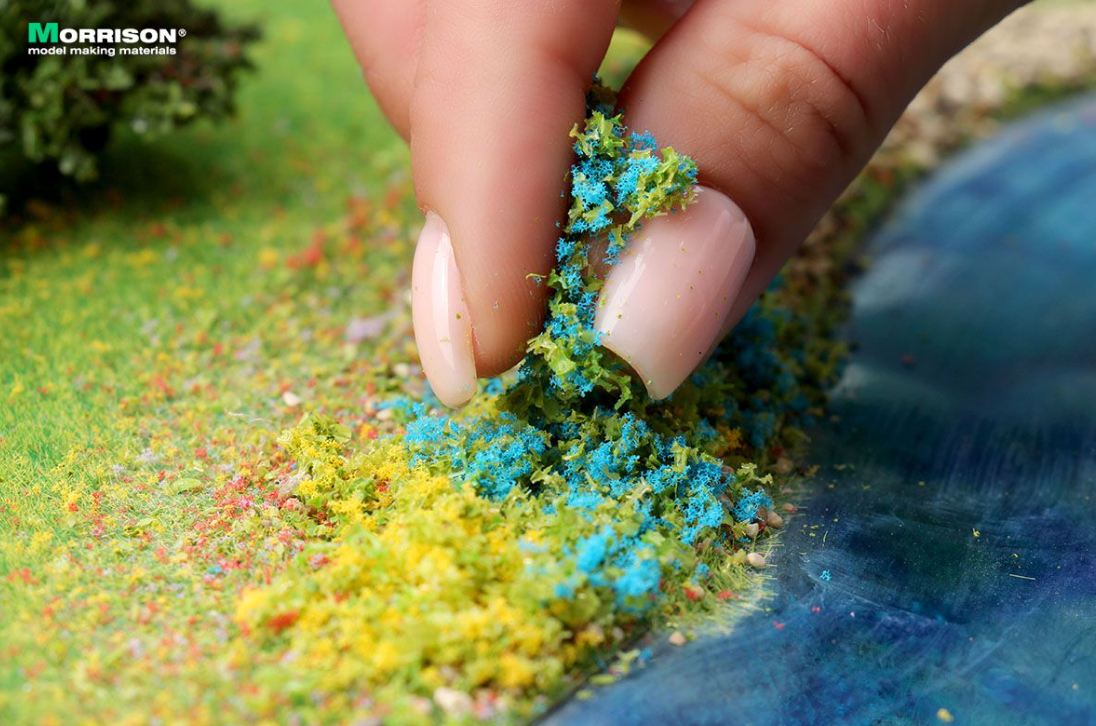 004pcr004 Цветочная присыпка для макета Синие цветы 100мл.