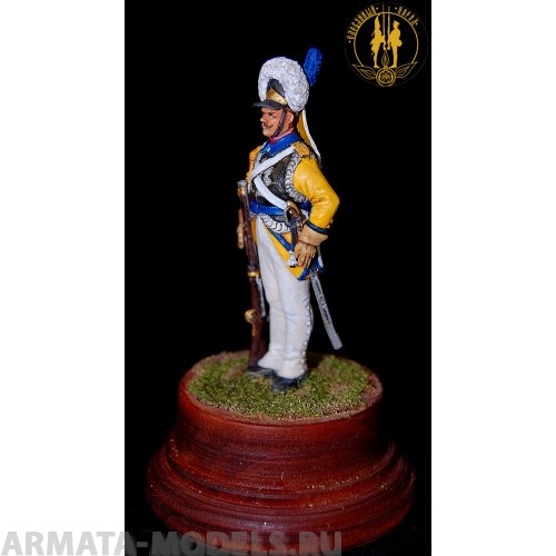 ОП.60.070 Фигура из белого металла Рядовой Екатеринославского кирасирского полка конца 1780-ых г.  Студия Оловянный Парад