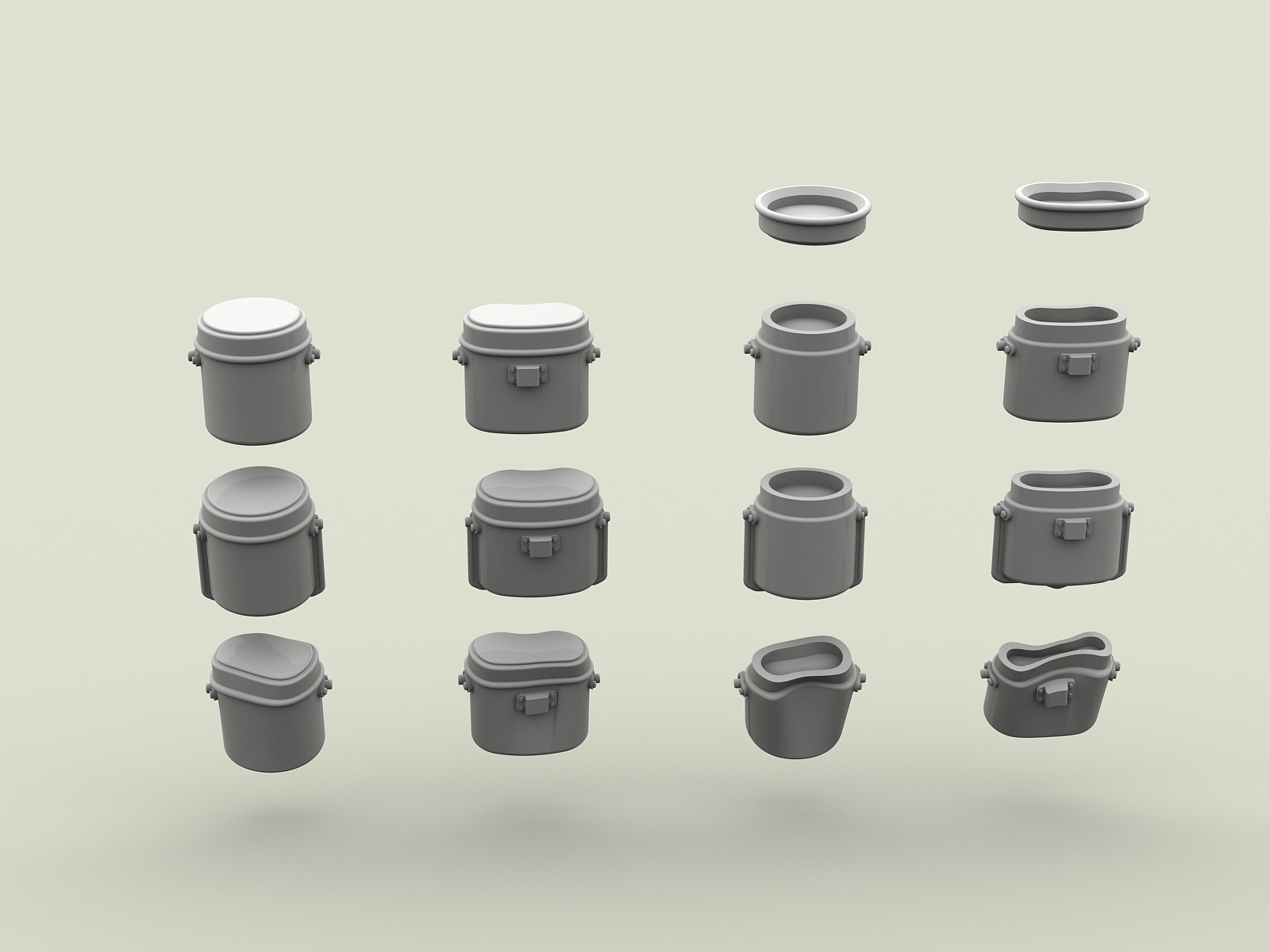 3115SOGA Набор японских котелков. SOGA Miniatures