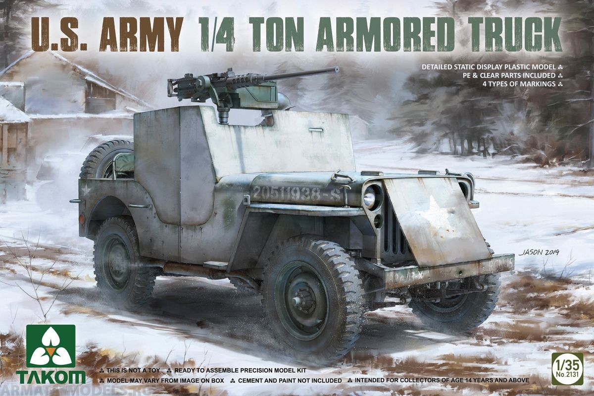 2131T Американский бронеавтомобиль  U.S. Army 1/4 ton armored truck Takom