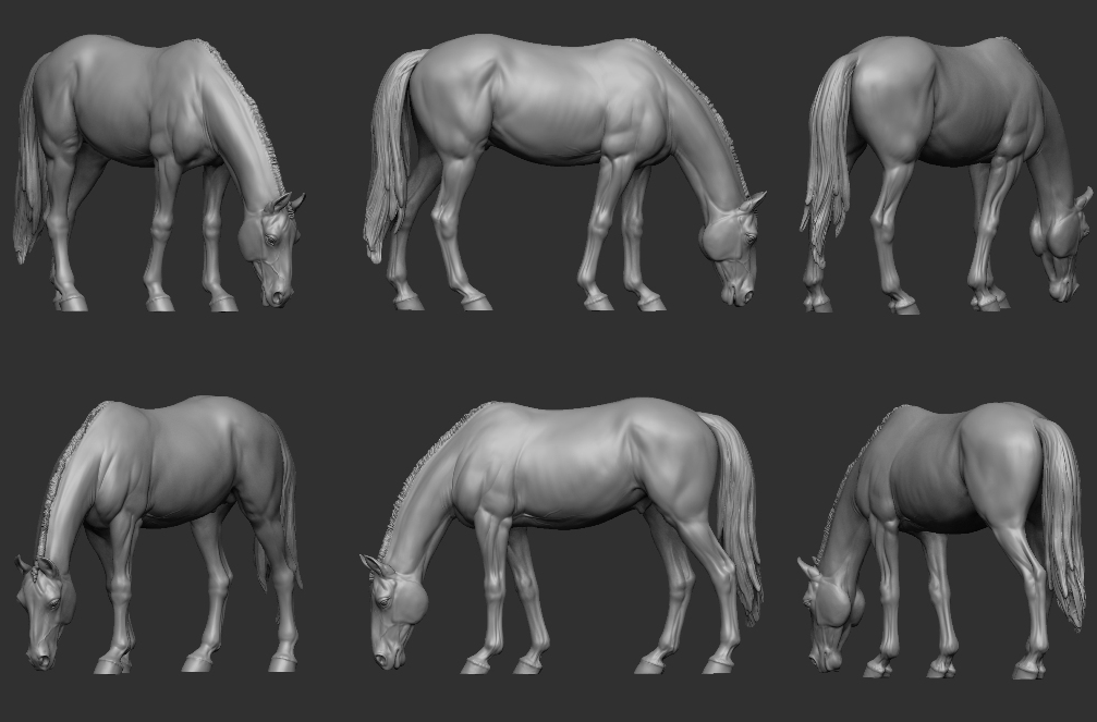 CHM-54165. Животные: Лошадь №9. 54 мм. Материал - смола. Chronos Miniatures