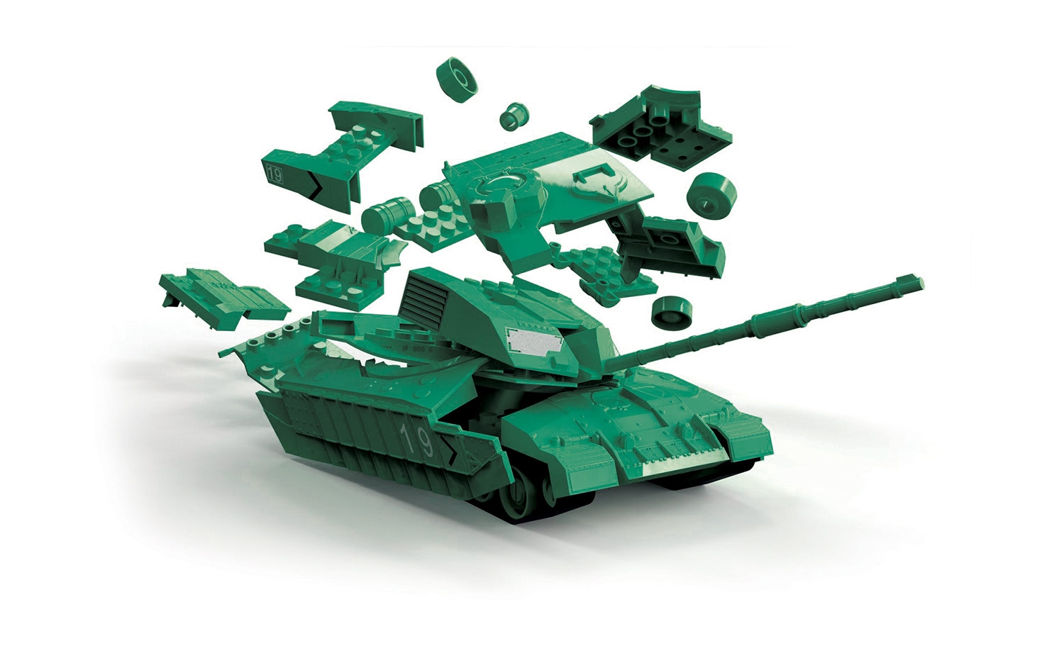 J6022 QUICKBUILD CHALLENGER TANK - Green Airfix