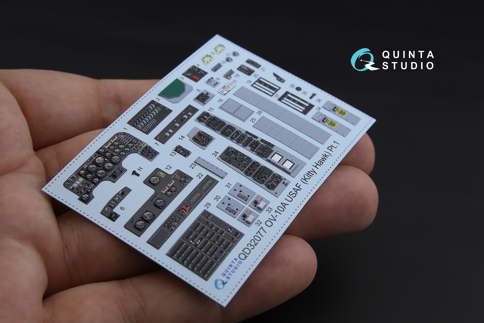 QD32077 3D Декаль интерьера кабины OV-10A (версия для USAF) (для модели KittyHawk)