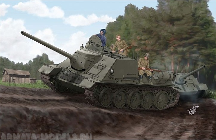 САУ  Советский истребитель танков  СУ-100  Trumpeter