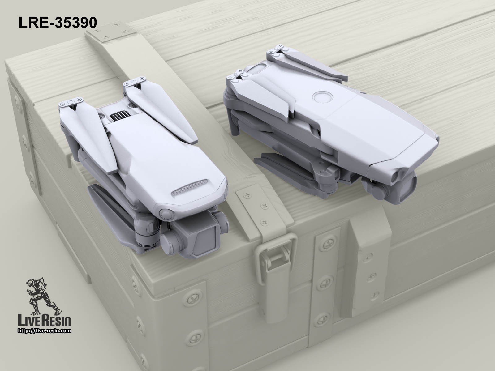LRE35390 Разведывательные ФПВ дроны в сложенном положении, два разных вида, 10 шт в наборе (Не для свободной продажи) Live Resin