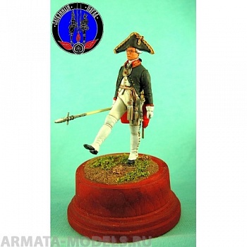 ОП.60.063 Фигура из белого металла  Обер офицер лейб гвардии 1797 г. 