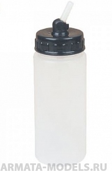 1556 Баночка с крышкой,  80 мл,трубка 60 градусов, пластик высокая