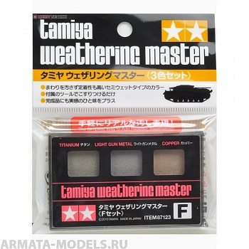 87123T Набор пигментов F (титан, light gun metall, медь)