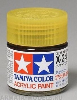 81524T Лак акриловый, глянцевый, желтый Х-24 Clear Yellow 10мл.