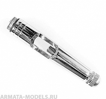 5882 Защитный колпак задний с регулятором подачи краски в сборе, с окном для регулировкииглы, хром