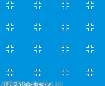 DEC005 Контуры немецких крестов на ранний этап ВоВ Цвет - белый