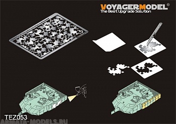 TEZ053 Набор  для 1/35 PLA AFV digital camouflage masking stencil 1 (For all)
