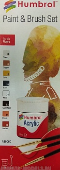 AB9060 Набор акриловых красок для росписи фигур с кистями Acrylic Figure Painting Set