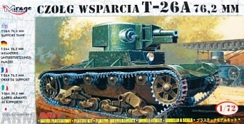 72610 Танк czolg wsparcia T-26A 76.2mm