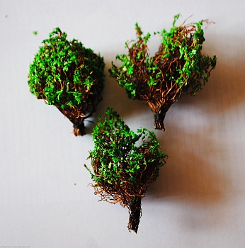 35020/1 Кусты лето 5шт. Вар 1 (зеленые)