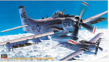 51464 Cамолет A-1H SKYRAIDER U.S. NAVY w/Special Bomb (HASEGAWA) 1/72