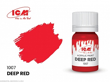 C1007 Краска для творчества, 12 мл, цвет Глубокий красный (Deep Red)