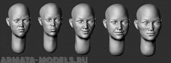 ARM356045 Женские головы (без волос) №3