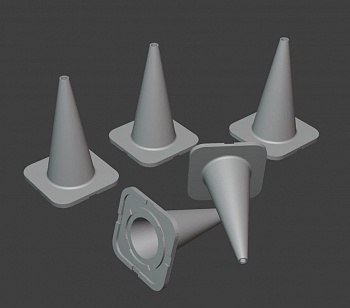 HE-35180 Миниатюра конусы ограждения 5шт