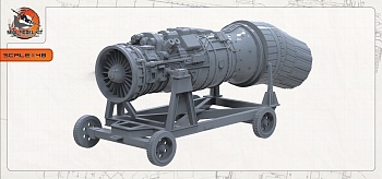 smk48074 Двигатель на тележке АЛ-31ФП (Не для свободной продажи)