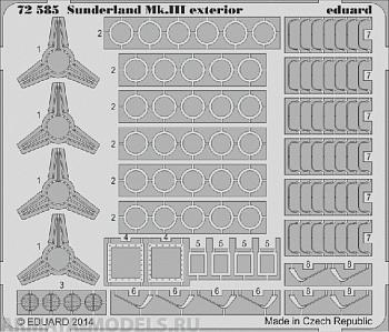 72585ED  Sunderland Mk.III exterior (for Italeri kit) 1/72
