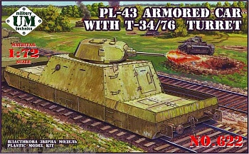 UMmt622 Бронеплатформа PL-43 с башней Т-34/76