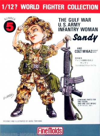 FT5 Солдат  Gulf War U.S. Infantry Woman & M16A2 Fine Molds