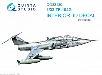 QD32130 3D Декаль интерьера кабины TF-104G (Italeri)