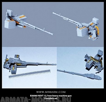35060  НСВТ 12,7мм крупнокалиберный пулемет со станком, плюс фототравление для советской БТТ