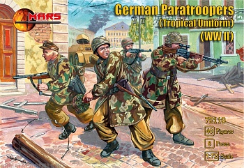72119MR Набор фигур WWII German Paratroopers (Tropical Uniform) 1/72 Mars, 1/72