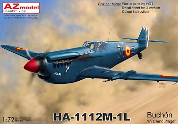 AZ7668 Сборная модель самолета HA-1112M-1L Buch?n „In Camouflage“