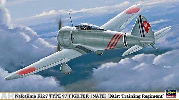 09822 Самолет Nakajima Ki27 Ture 97 Fighter (Nate)