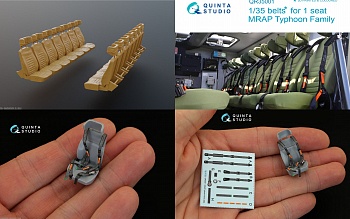 AM3633 Кресла для Тайфун-К набор 14 штук + 14 ремней Quinta 1/35 