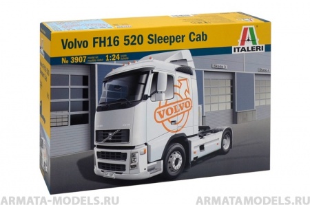 3907ИТ  ГРУЗОВИК VOLVO FH16 520 со СПАЛЬНЫМ МЕСТОМ Italeri