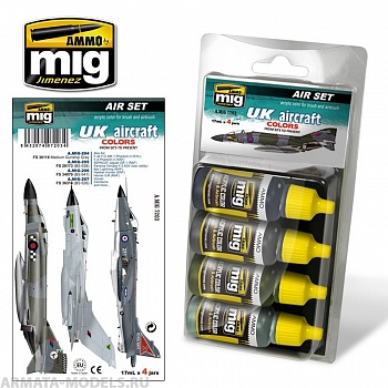 AMIG7203 Ammo Mig Набор акриловых красок  UK AIRCRAFT FROM 50'S TO PRESENT