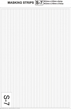 S-7 Masking Strips W3,0mm x L165mm x 8 strips