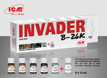 C3007 Набор акриловых красок для Invader B-26K и другой авиации Вьетнама