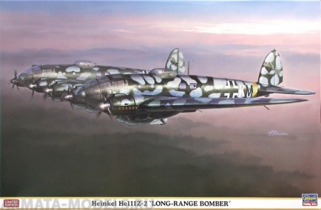 01940 Самолет  Heinkel He111Z-2  LONG-RANGE Bomber Hasegawa
