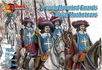 72045MR Фигуры French Mounted Guards Royal Muskets 1/72 Mars