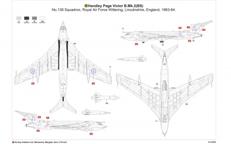A12008 Самолет Handley Page Victor B.2 1/72 Airfix