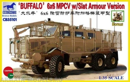 CB35101 Бронемашина  BUFFALO 6x6 MPCV w/Slat Armour Version Bronco Models